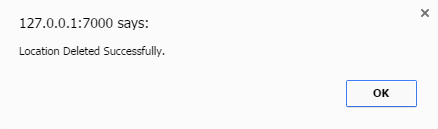 Message-Location Deleted Successfully.