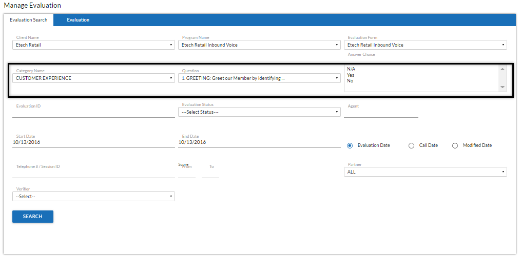 Manage evaluation 4